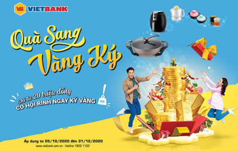 Cơ hội trúng 1kg vàng 9999 khi gửi tiết kiệm tại Vietbank