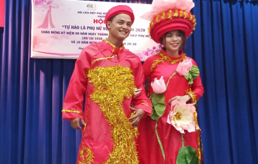 Độc, lạ áo dài từ vật liệu tái chế