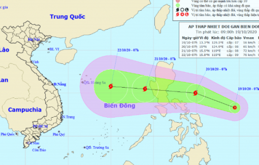 Một cơn bão sắp hình thành đang hướng vào biển Đông