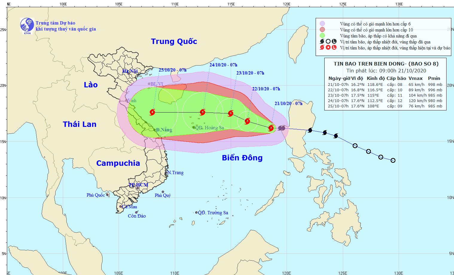 Bão số 8 cách quần đảo Hoàng Sa 680km, có khả năng mạnh thêm