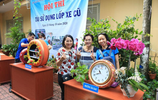 Khi những chiếc lốp xe cũ vào tay các chị