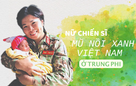 Nữ chiến sĩ mũ nồi xanh Việt Nam ở Trung Phi