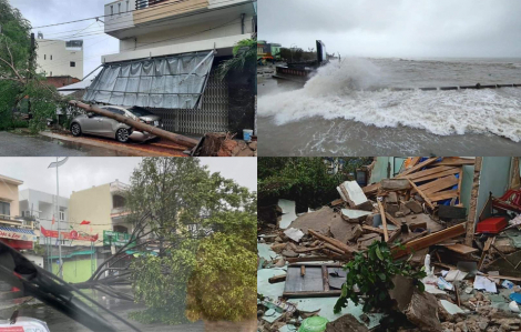 Clip: Sức tàn phá kinh hoàng của bão số 9 tại miền Trung
