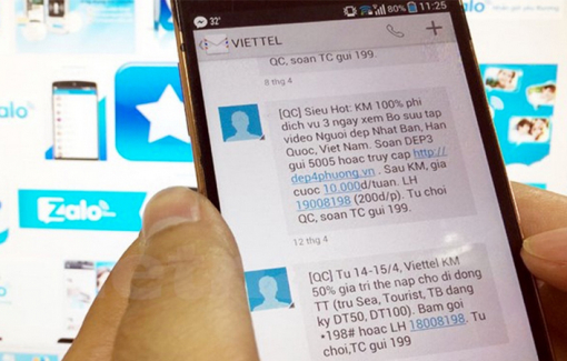 Một tháng chặn hơn 8 triệu tin nhắn “rác”