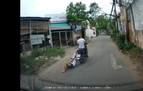 Cô gái bị kẻ cướp kéo lê hàng chục mét trên đường phố Sài Gòn