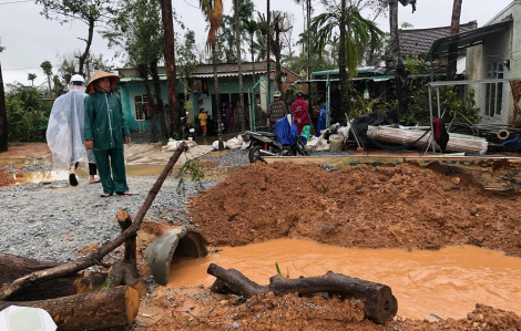 Quảng Ngãi: Khu dân cư 577 chậm tiến độ làm ngập nhà dân trong mưa bão