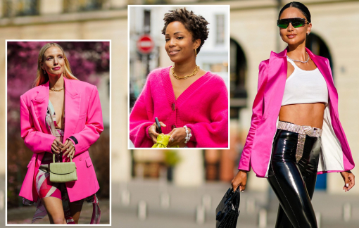 Trang phục sắc hồng nổi bật mùa mốt cuối năm