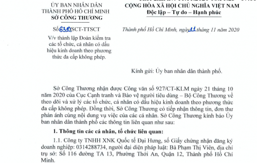 Sở Công thương lập đoàn kiểm tra hàng loạt công ty kinh doanh đa cấp không phép