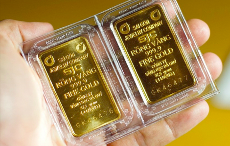 Giá vàng giảm xuống dưới 55 triệu đồng/lượng
