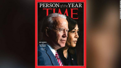 Ông Joe Biden và bà Kamala Harris được vinh danh là "Nhân vật của năm"