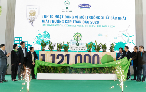 Vinamilk hoàn thành mục tiêu trồng hơn 1,1 triệu cây xanh cho Việt Nam trong năm 2020
