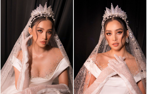 Hoa hậu Tiểu Vy lộng lẫy trong thiết kế váy cưới Hoàng gia