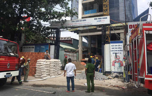 Giải cứu thành công 3 người trong vụ cháy ở công trình xây dựng Công ty Thủy Lợi 4