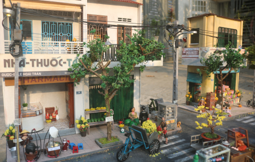 Độc đáo mô hình tết Sài Gòn xưa tí hon