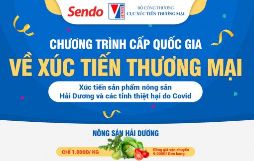 Sendo hỗ trợ tiêu thụ nông sản Hải Dương