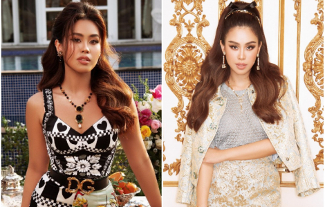 Fashionista Tiên Nguyễn quyến rũ trong loạt váy áo hàng hiệu