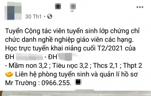 Chứng chỉ chức danh nghề nghiệp đối với giáo viên: Tốn 3.500 tỷ đồng chỉ để… làm đẹp hồ sơ?