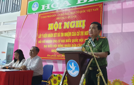 Đại tá Nguyễn Sỹ Quang được 100% cử tri nơi cư trú giới thiệu ứng cử ĐBQH