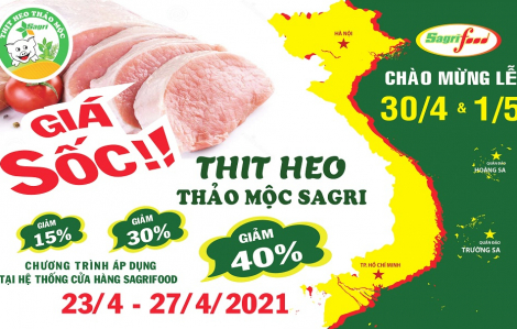 Thịt heo thảo mộc Sagri giá sốc chào mừng lễ lớn 30/4 và 1/5