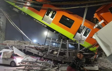 Sập cầu vượt metro tại Mexico khiến ít nhất 83 người thương vong
