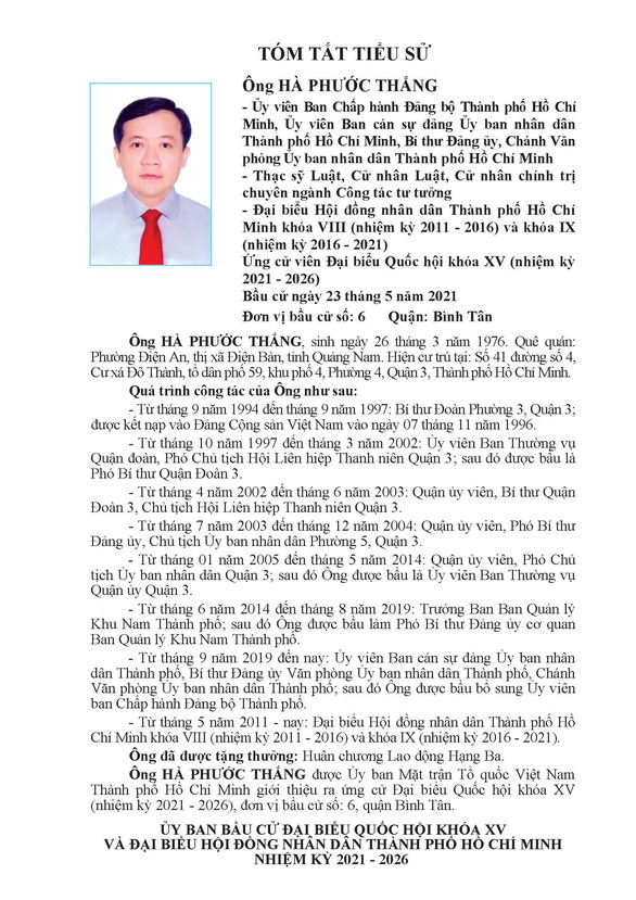 Danh sách 50 ứng cử viên ĐBQH khóa XV tại TP.HCM - Ảnh 57.