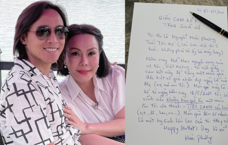 Chồng nghệ sĩ Việt Hương viết cam kết tặng quà vợ