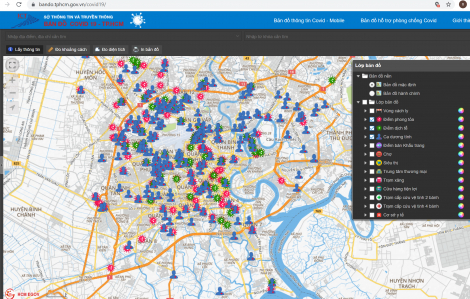 TPHCM ra mắt bản đồ hỗ trợ người dân phòng chống dịch