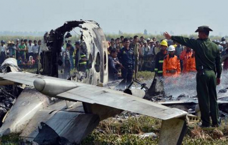Rơi máy bay ở Myanmar: 12 người chết, 2 người sống sót