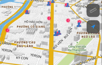 Phiên bản mới Bản đồ COVID-19 TPHCM thêm tiện ích