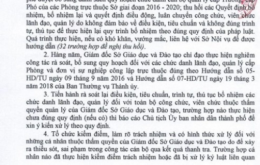 Công bố kết luận thanh tra sai phạm tại Sở GD-ĐT TP. Cần Thơ