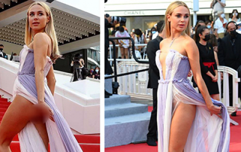 Người mẫu lộ vòng 3 và loạt váy áo hớ hênh trên thảm đỏ Cannes