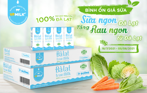 VPMilk tặng kèm rau củ cho khách mua sữa