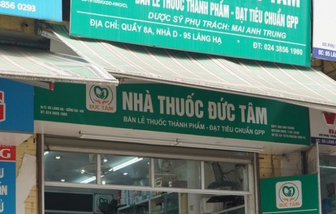 Hà Nội: Đình chỉ hoạt động nhà thuốc Đức Tâm