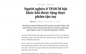 Phường 1, quận 4 phản hồi thông tin người nghèo bật khóc khi được tặng thực phẩm