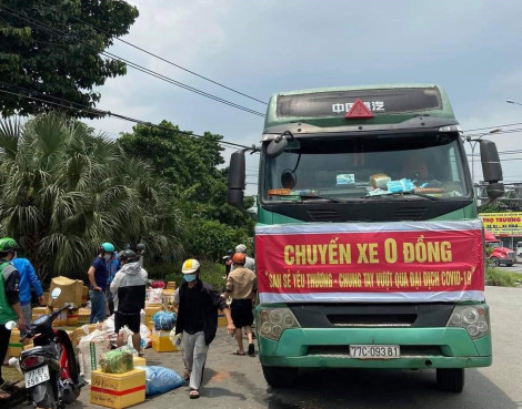 Bình Định: Chuyến xe 0 đồng chuyên chở hàng hóa cho người dân vùng dịch