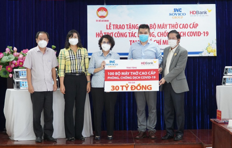 Tập đoàn Sovico, HDBank tặng 100 máy thở cao cấp, hiện đại cho TPHCM