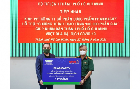 Công ty cổ phần Dược phẩm Pharmacity góp 1 tỷ đồng cho chương trình "100.000 phần quà hỗ trợ nhân dân"