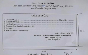 Quảng Ngãi bắt đầu ban hành giấy đi đường, siết chặt đi lại