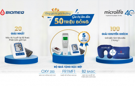 Kỷ niệm 40 năm thành lập Microlife "Khảo sát nhanh - Nhận quà khủng"