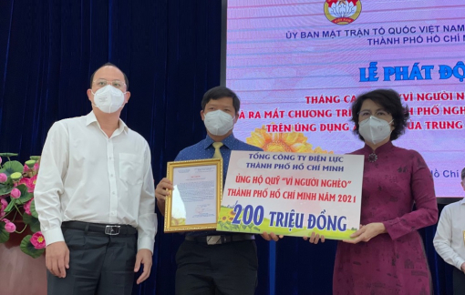 EVNHCMC ủng hộ 200 triệu đồng Quỹ “Vì người nghèo” của TPHCM