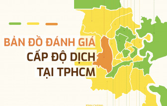 [Infographic] Bản đồ đánh giá cấp độ dịch COVID-19 tại TPHCM