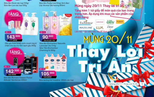 Săn ưu đãi “cực mềm” “Mừng 20/11 - Thay lời tri ân” chỉ có tại Co.opmart và Co.opXtra