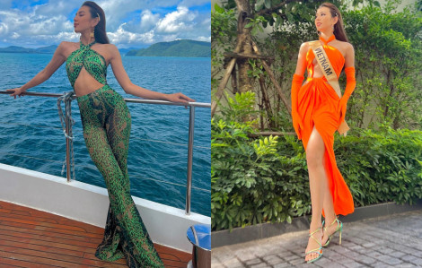 Trang phục cắt xẻ "hiểm hóc" của đại diện Việt Nam tại Miss Grand
