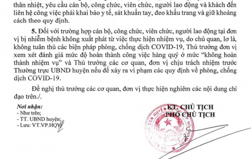 H.Củ Chi: Bị COVID-19, giáo viên có thể bị đánh giá “không hoàn thành nhiệm vụ”