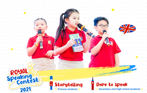 Ấn tượng với khả năng tiếng Anh của học sinh lớp Một tại “Royal Speaking Contest”