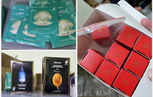 Tạm giữ hơn 5.000 chai nước hoa, son môi, kem mắt giả thương hiệu ngoại