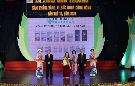 Herbalife Việt Nam nhận giải thưởng “Sản phẩm vàng vì sức khỏe cộng đồng” trong nhiều năm liên tiếp