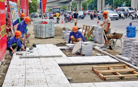 TPHCM tạm ngưng thi công các công trình đào đường, vỉa hè dịp Tết Dương lịch