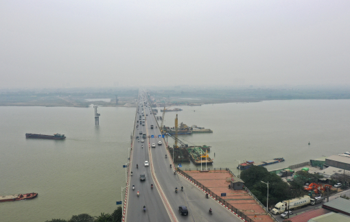 Hình hài mới nhất của cầu Vĩnh Tuy 2 sau gần 1 năm thi công