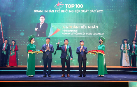 Tổng giám đốc Thắng Lợi Long An được vinh danh trong Top 100 Doanh nhân trẻ khởi nghiệp xuất sắc 2021